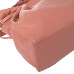 Mansur Gavriel Salmon Pink Leather Protea Drawstring Shoulder Bag