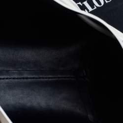 Pre Owned Mansur Gavriel White Leather Mini Drawstring Crossbody Bag