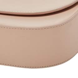 Pre Owned Mansur Gavriel Baby Pink Leather Mini Flap Shoulder Bag