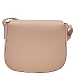 Pre Owned Mansur Gavriel Baby Pink Leather Mini Flap Shoulder Bag