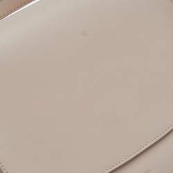 Pre Owned Mansur Gavriel Baby Pink Leather Mini Flap Shoulder Bag