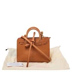 Pre Owned Mansur Garvriel Cammello Leather Mini Sun Bag