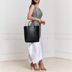 Pre Owned Mansur Gavriel Black Leather Tote