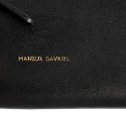 Mansur Gavriel Black Leather Drawstring Backpack
