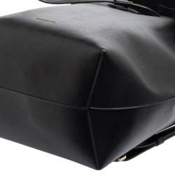 Mansur Gavriel Black Leather Drawstring Backpack