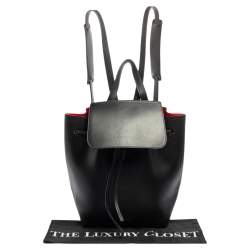Mansur Gavriel Black Leather Drawstring Backpack
