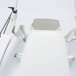 Pre Owned Mansur Gavriel White Leather Bucket Bag