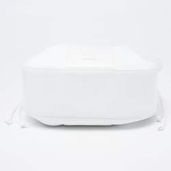 Pre Owned Mansur Gavriel White Leather Bucket Bag