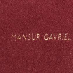 Mansur Gavriel Burgundy Suede Lady Top Handle Bag