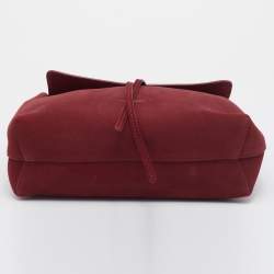 Mansur Gavriel Burgundy Suede Lady Top Handle Bag