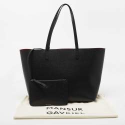 Mansur Gavriel Black Leather Large Shopper Tote