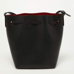 Pre Owned Mansur Gavriel Black leather Mini Bucket Bag
