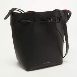 Pre Owned Mansur Gavriel Black leather Mini Bucket Bag