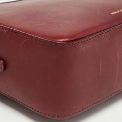 Pre Owned Mansur Gavriel Burgundy Leather Crossbody Bag