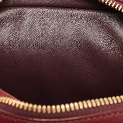 Pre Owned Mansur Gavriel Burgundy Leather Crossbody Bag