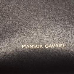 Mansur Gavriel Black Leather Bucket Drawstring Bag