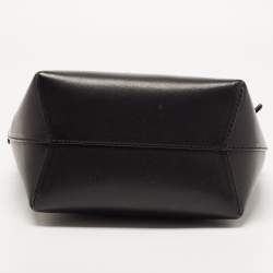 Mansur Gavriel Black Leather Bucket Drawstring Bag