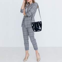 Mansur Gavriel Blue Patent Leather Bucket Drawstring Bag