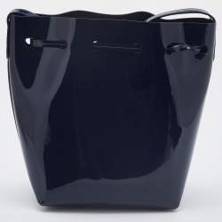 Mansur Gavriel Blue Patent Leather Bucket Drawstring Bag