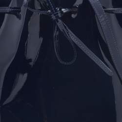 Mansur Gavriel Blue Patent Leather Bucket Drawstring Bag