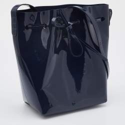 Mansur Gavriel Blue Patent Leather Bucket Drawstring Bag