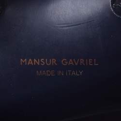 Mansur Gavriel Blue Patent Leather Bucket Drawstring Bag