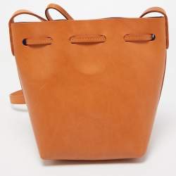 Mansur Gavriel Tan Leather Mini Bucket Bag