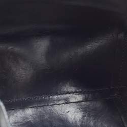 Pre Owned Mansur Gavriel Navy Blue Leather Mini Bucket Bag