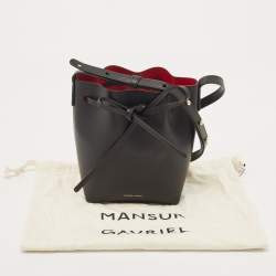 Mansur Gavriel Black Leather Mini Mini Bucket Bag