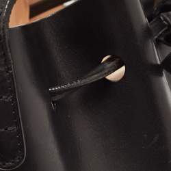 Mansur Gavriel Black Leather Drawstring Bucket Bag