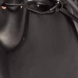 Mansur Gavriel Black Leather Drawstring Bucket Bag