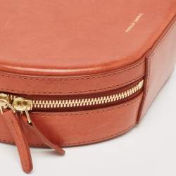 Mansur Gavriel Brown Leather Circle Crossbody Bag