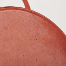 Mansur Gavriel Brown Leather Circle Crossbody Bag