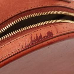 Mansur Gavriel Brown Leather Circle Crossbody Bag