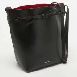 Mansur Gavriel Black Leather Mini Bucket Bag
