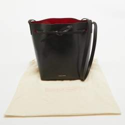 Mansur Gavriel Black Leather Mini Bucket Bag