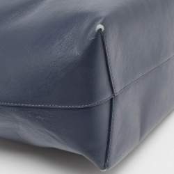 Pre Owned Mansur Gavriel Navy Blue Leather Bucket Bag 