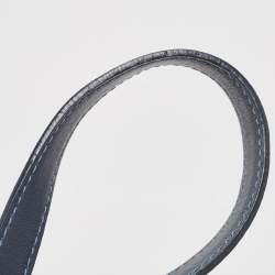 Pre Owned Mansur Gavriel Navy Blue Leather Bucket Bag 