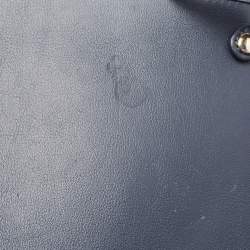 Pre Owned Mansur Gavriel Navy Blue Leather Bucket Bag 