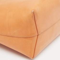 Pre Owned Mansur Gavriel Tan Leather Bucket Bag  