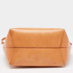 Pre Owned Mansur Gavriel Tan Leather Bucket Bag  