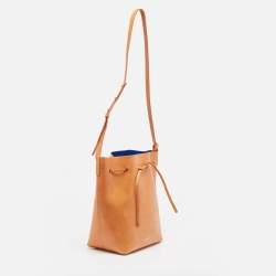 Pre Owned Mansur Gavriel Tan Leather Bucket Bag  