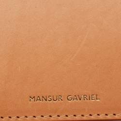 Pre Owned Mansur Gavriel Tan Leather Bucket Bag  