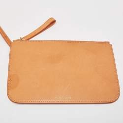 Pre Owned Mansur Gavriel Tan Leather Bucket Bag  