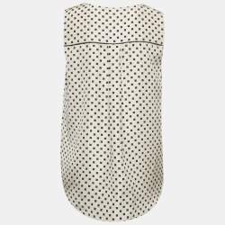 مملوكة مسبقًا توب مارك باي مارك جاكوبس حرير مطبوع بلا أكمام شاحب صغير