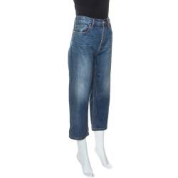 مملوكة مسبقًا Marc by Marc Jacobs Blue Annie Boyfriend Crop Jeans M