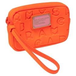 Pre Owned حقيبة معصم صغيرة مارك باى مارك أند جاكوبس وينغنام قماش شعار دريمى برتقالى داكن