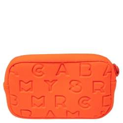 Pre Owned حقيبة معصم صغيرة مارك باى مارك أند جاكوبس وينغنام قماش شعار دريمى برتقالى داكن