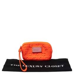 Pre Owned حقيبة معصم صغيرة مارك باى مارك أند جاكوبس وينغنام قماش شعار دريمى برتقالى داكن