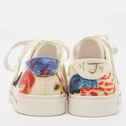 Pre Owned Marc Jacobs Multicolor Canvas Flower Print Low Top Sneakers Size 37